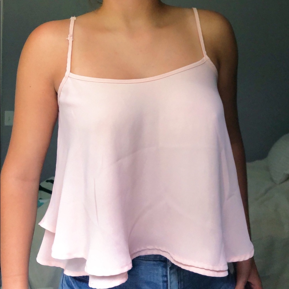 Light Pink Flowy Tank Top